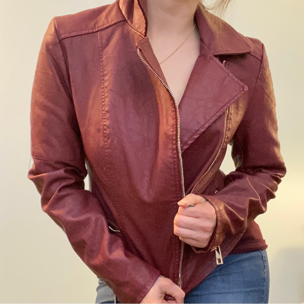 a.n.a Burnt Red motorcycle jacket size small